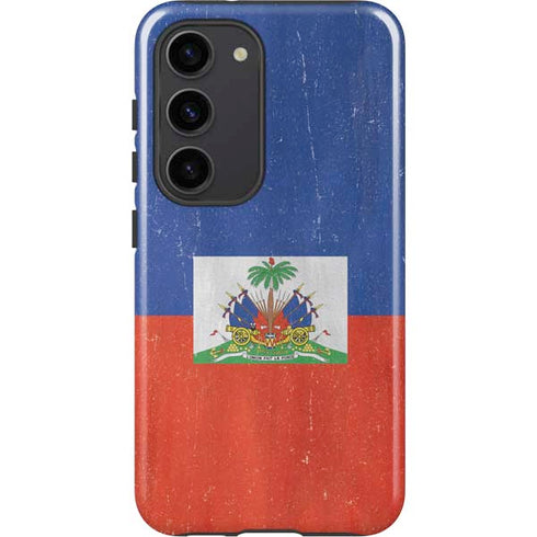 Haiti Flag Distressed Galaxy S23 Pro Case
